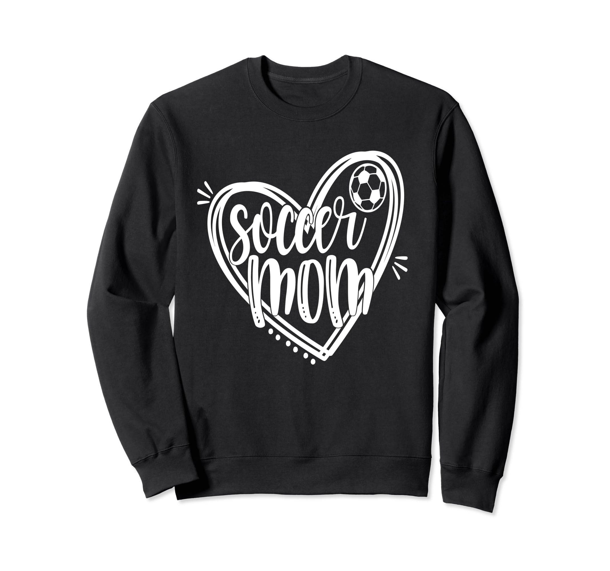 Mom Loves Soccer Heart Best Sweatshirt - Fun Novelty Design for Adults