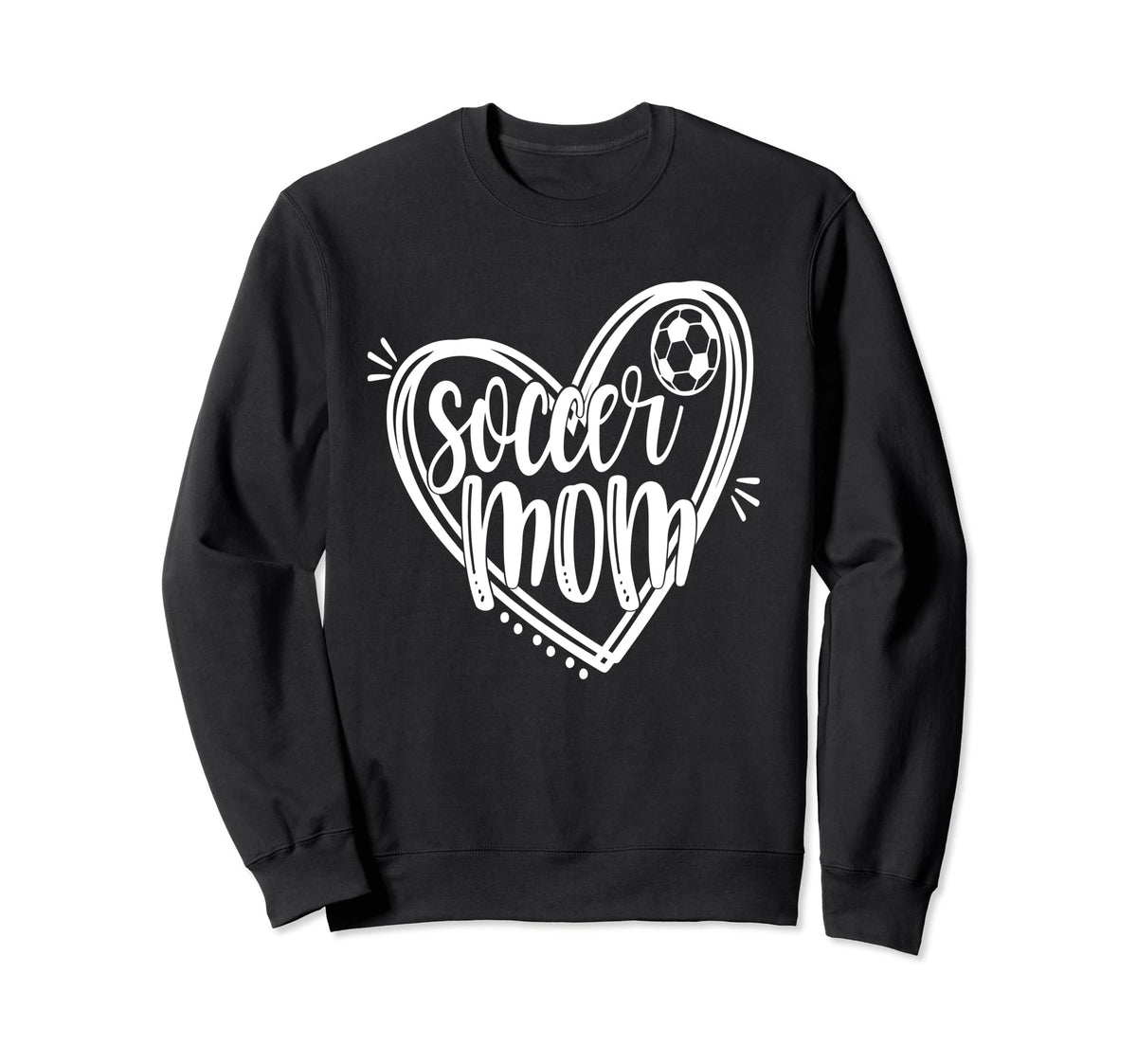 Mom Loves Soccer Heart Best Soccer Mom Sweatshirt - Graphic Print Men Women