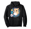 Hamster Soccer Player Kicking Soccer Hoodie - Custom Art Print Men Women