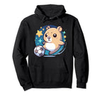 Hamster Soccer Player Kicking Soccer Hoodie - Custom Art Print Men Women