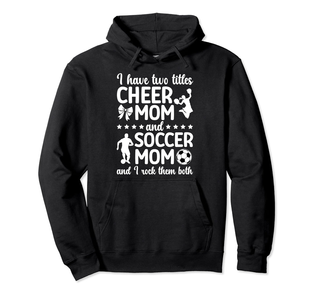 Cheer And Soccer Mom Soccer Player And Hoodie - Minimalist Print Unisex