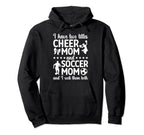 Cheer And Soccer Mom Soccer Player And Hoodie - Minimalist Print Unisex