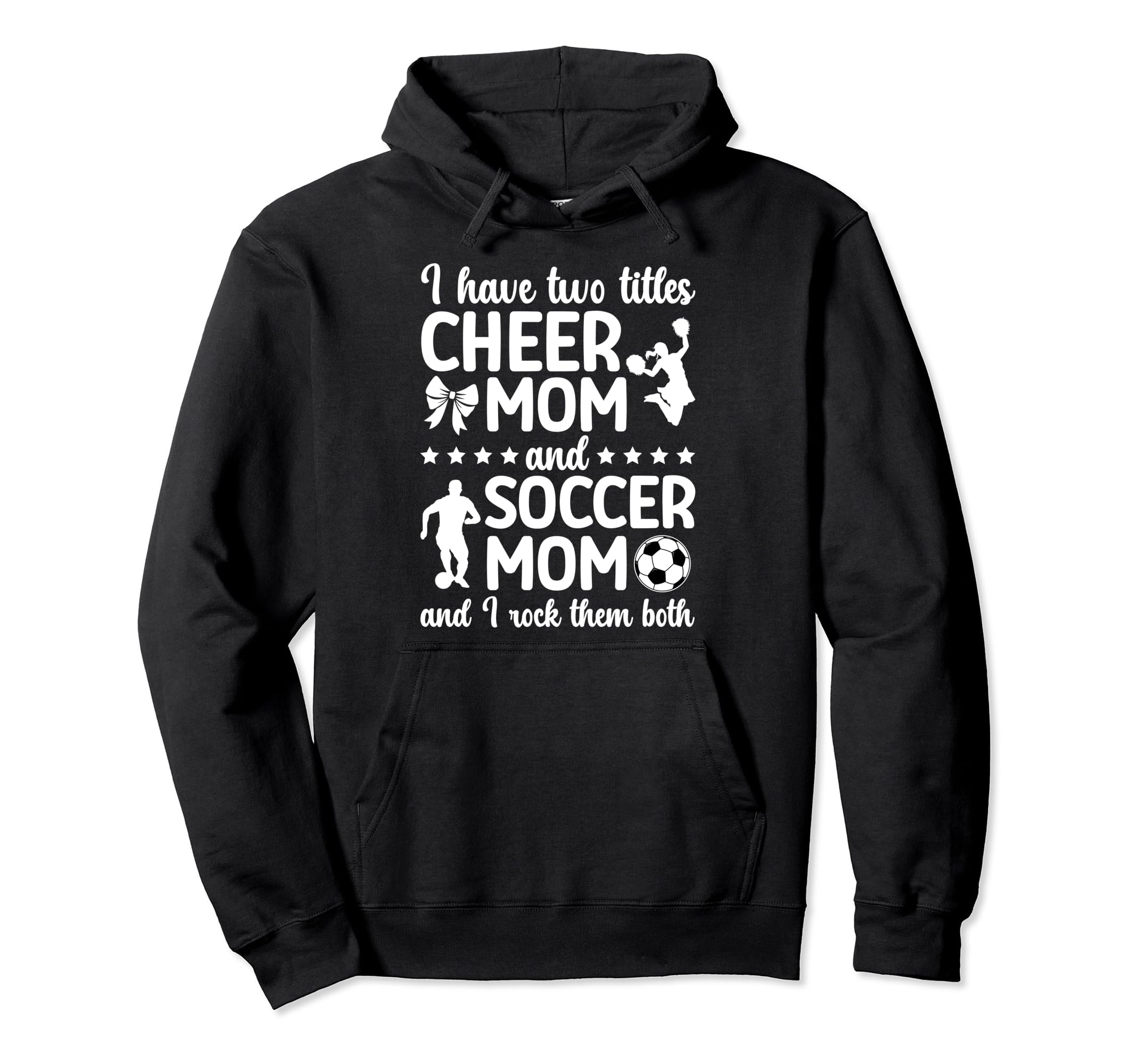 Cheer And Soccer Mom Soccer Player And Hoodie - Minimalist Print Unisex