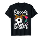 Soccer Sister Family Matching Team T-Shirt - Graphic Print for Adults