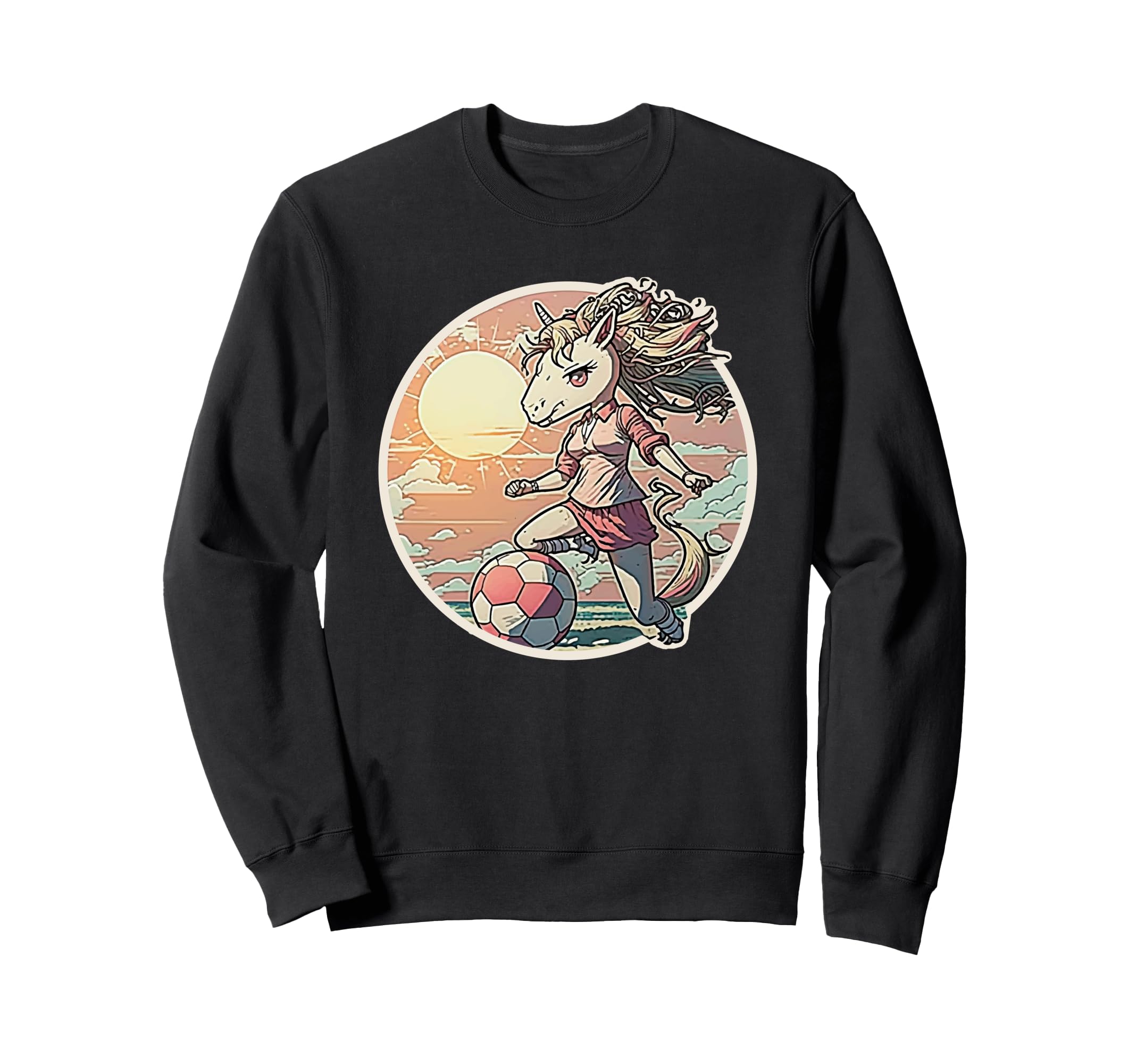 Soccer Anime Manga Unicorn Soccer Sweatshirt - Streetwear Style Men Women