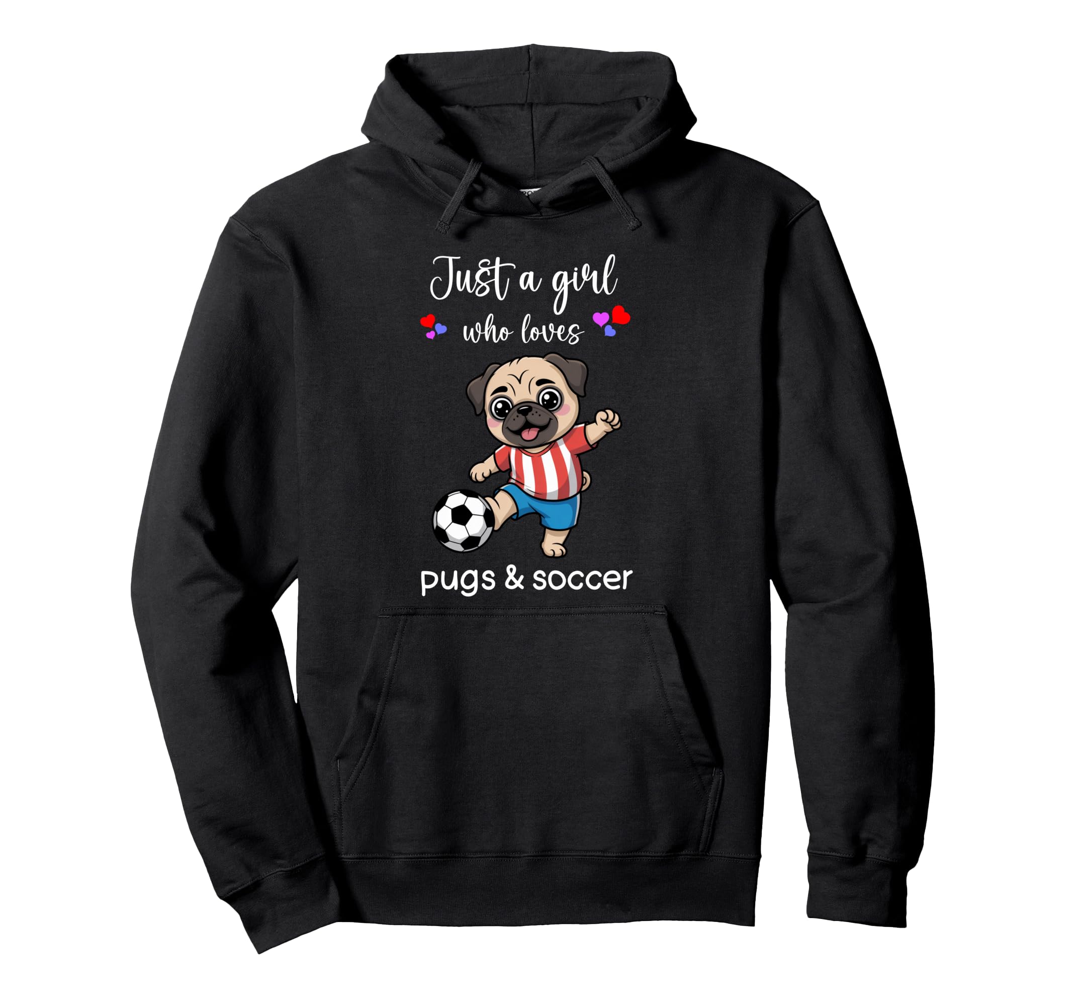 Pug Soccer Pug Soccer Hoodie - Trendy Graphic Men Women