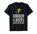Soccer Beer Football Distressed T-Shirt - Casual Everyday Wear Men Women