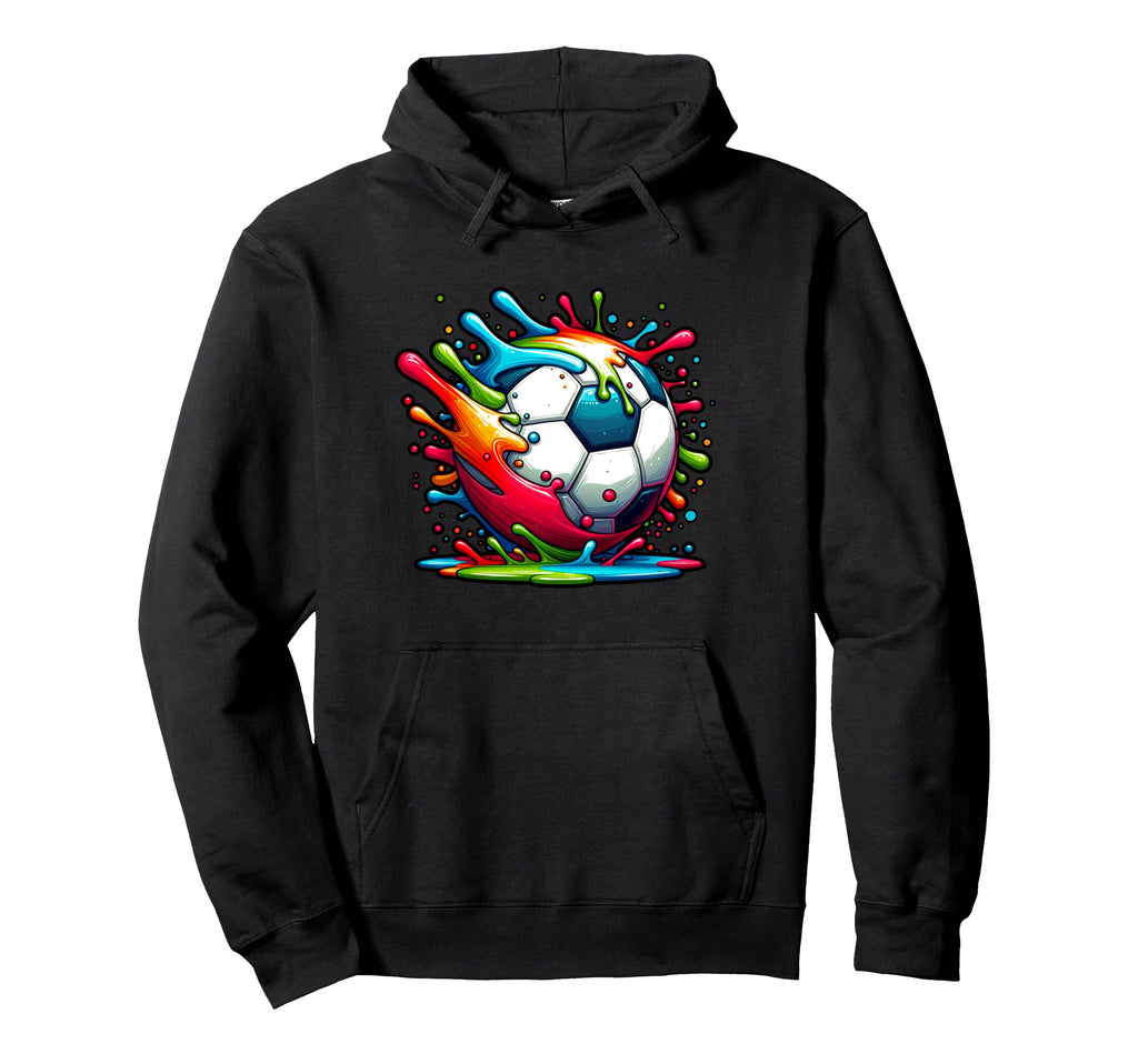Soccer Drip Theme Dripping Soccer Ball Hoodie - Minimalist Print Unisex
