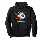 Soccer Drip Theme Dripping Soccer Ball Hoodie - Minimalist Print Unisex