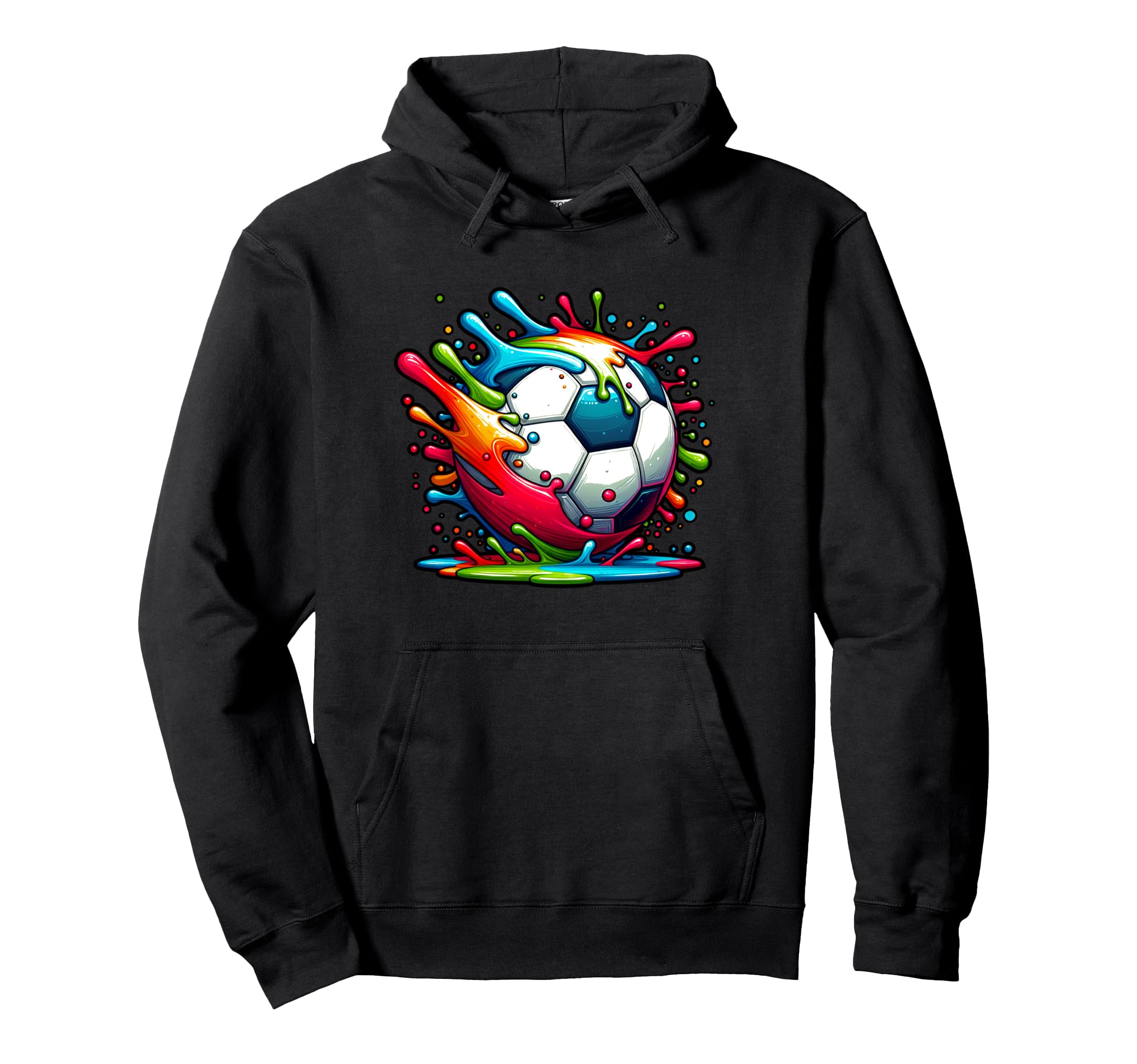 Soccer Drip Theme Dripping Soccer Ball Hoodie - Minimalist Print Unisex