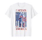 Marvel Captain America Flag 1941 T-Shirt - Trendy Graphic for Adults