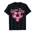Womens Soccer Game Day Ladies Heart Soccer T-Shirt - Novelty Apparel Unisex