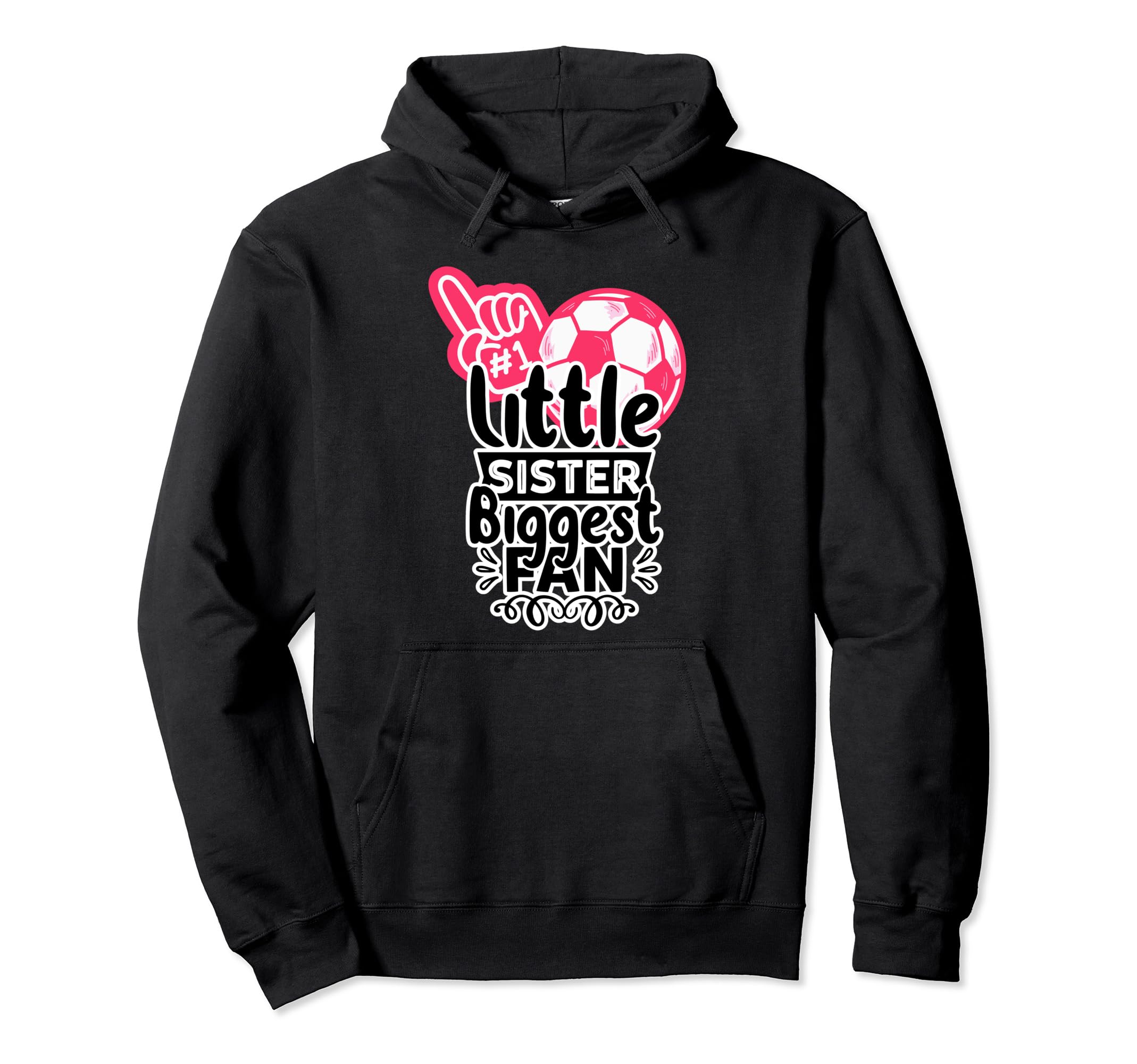 Soccer Soccer Player Little Sister Soccer Hoodie - Minimalist Print Unisex