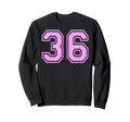 36 Number Thirty Six Sports Varsity Sweatshirt - Novelty Apparel Men Women