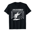 Jesus Saves Christ Soccer Goalie Gift T-Shirt - Casual Everyday Wear Unisex