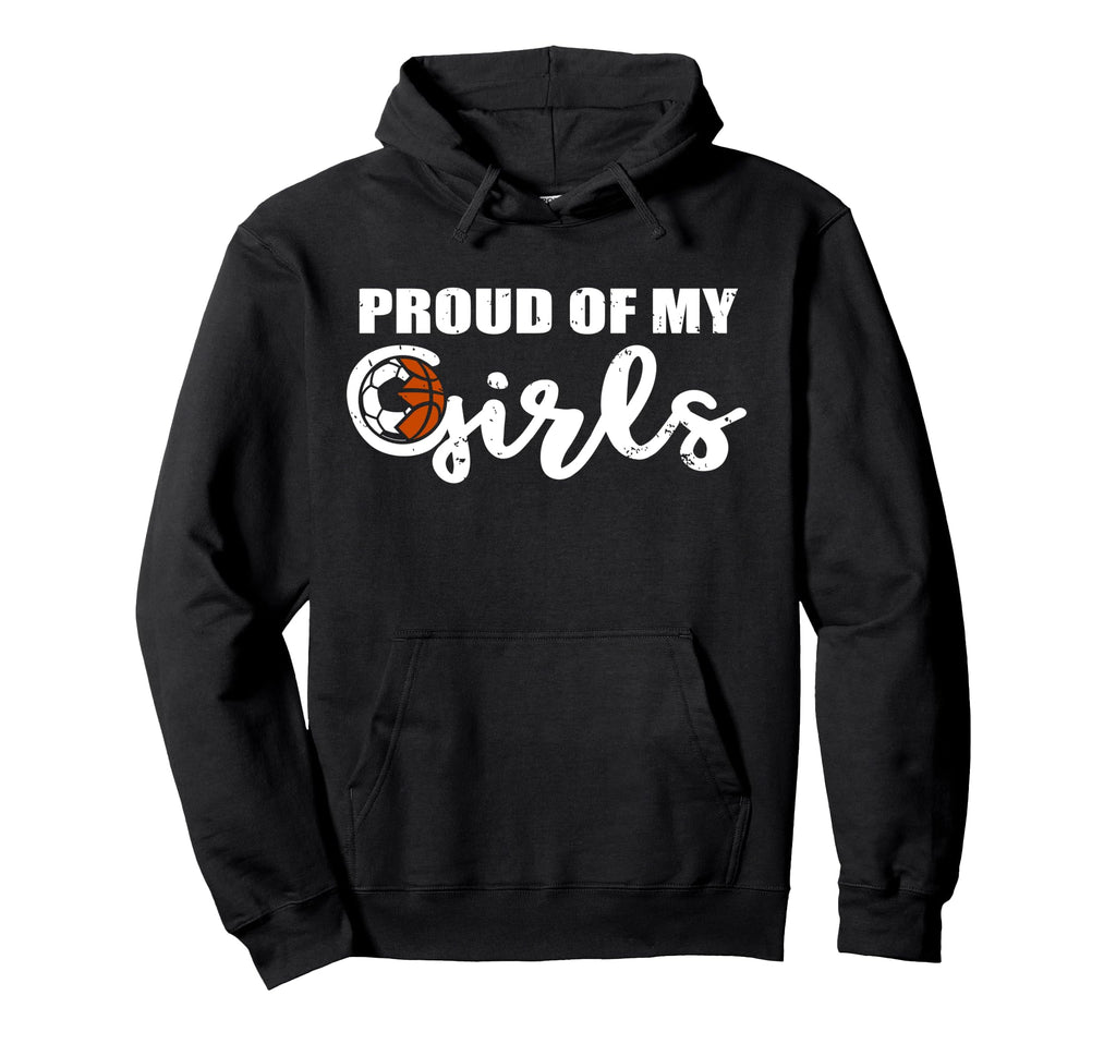 Proud My Funny Soccer Basketball Mom Hoodie - Graphic Print for Adults