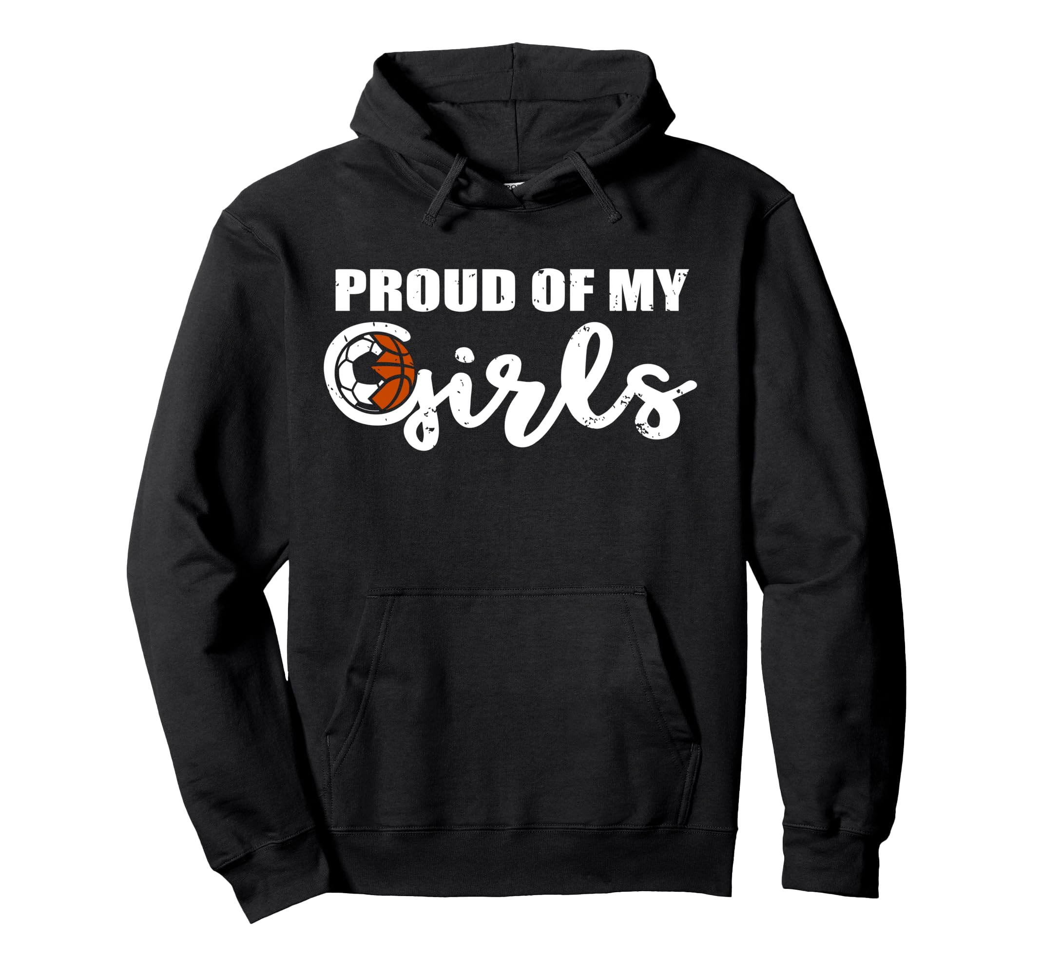 Proud My Funny Soccer Basketball Mom Hoodie - Graphic Print for Adults