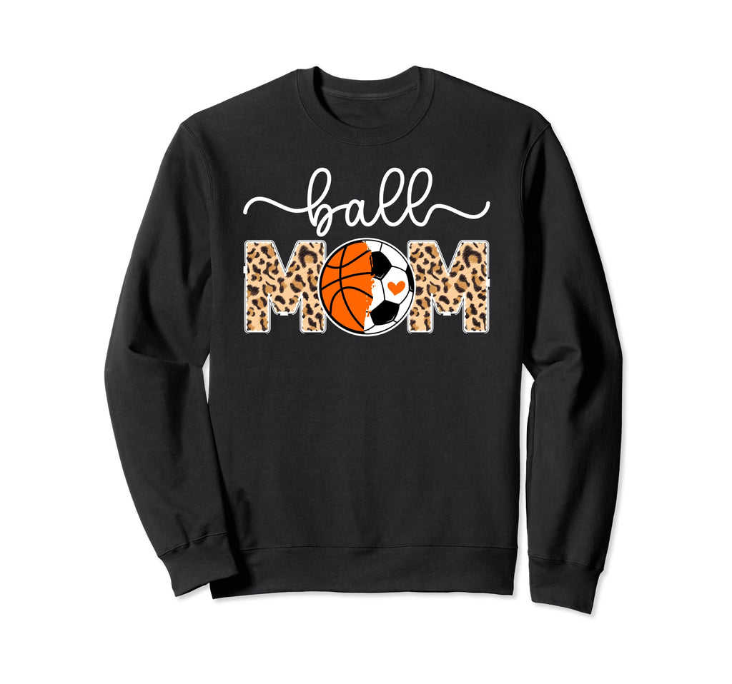 Ball Mom Soccer Basketball Mom Sweatshirt - Graphic Print Men Women