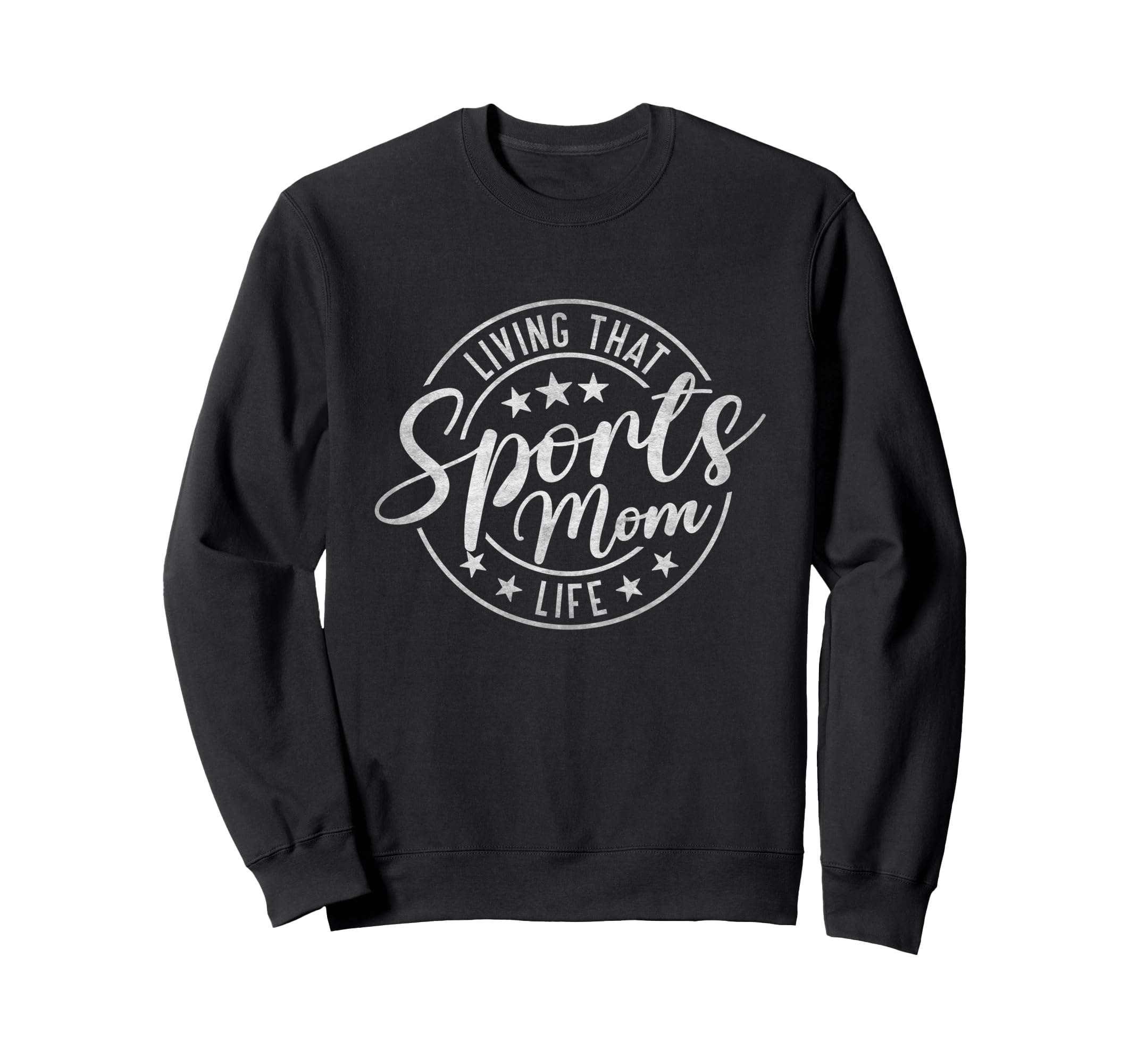 Living That Sports Mom Life Mothers Sweatshirt - Trendy Graphic Men Women