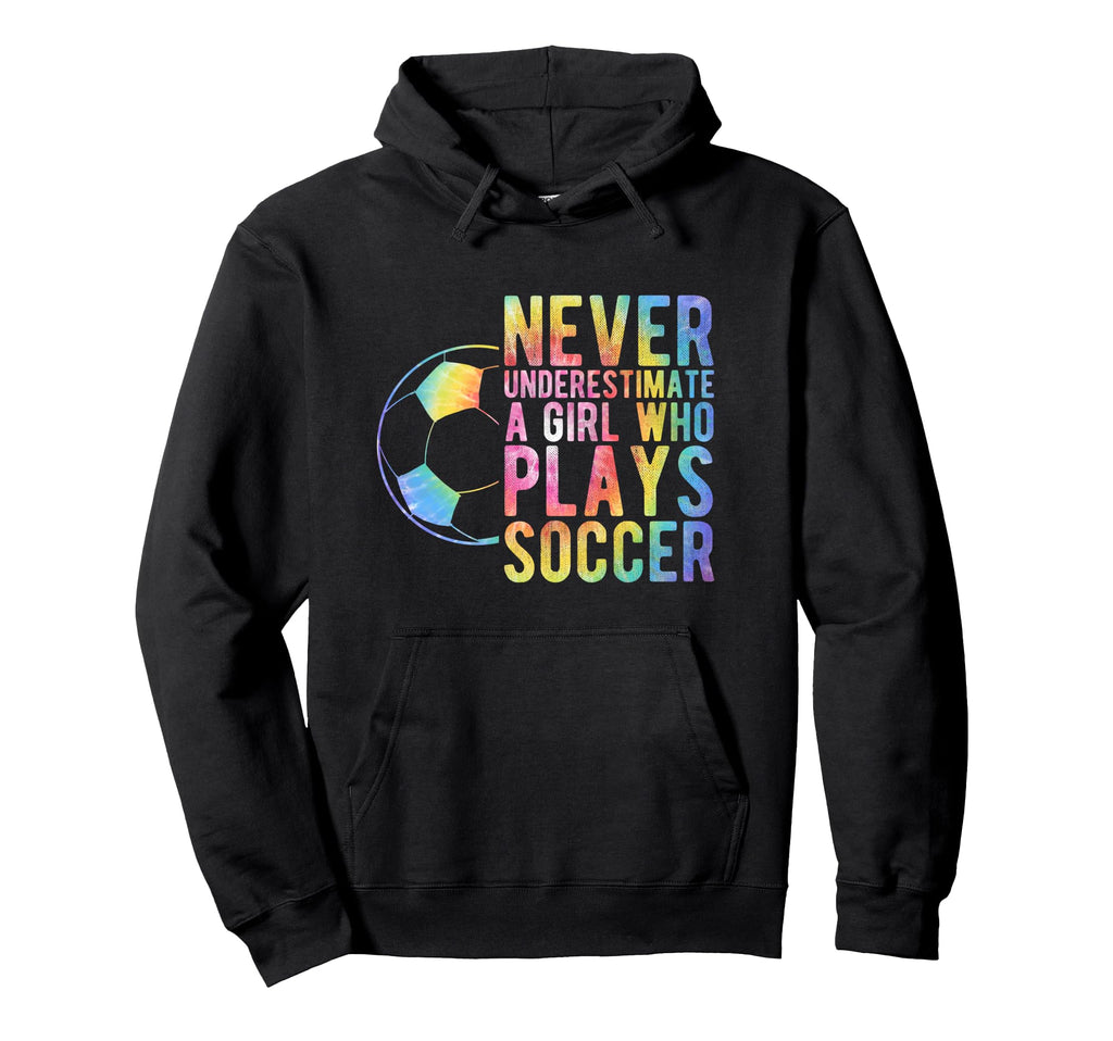 Never Underestimate Who Plays Soccer Hoodie - Minimalist Print Men Women