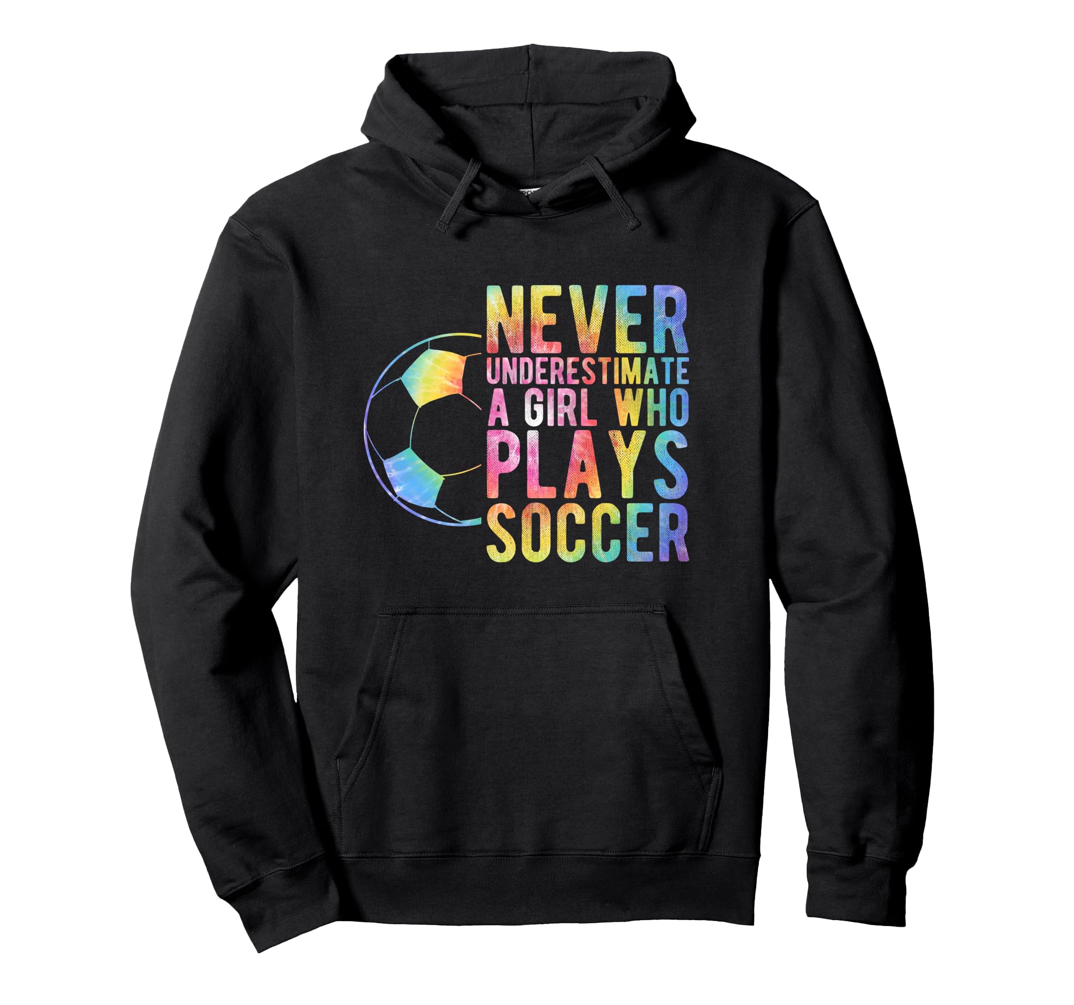 Never Underestimate Who Plays Soccer Hoodie - Minimalist Print Men Women