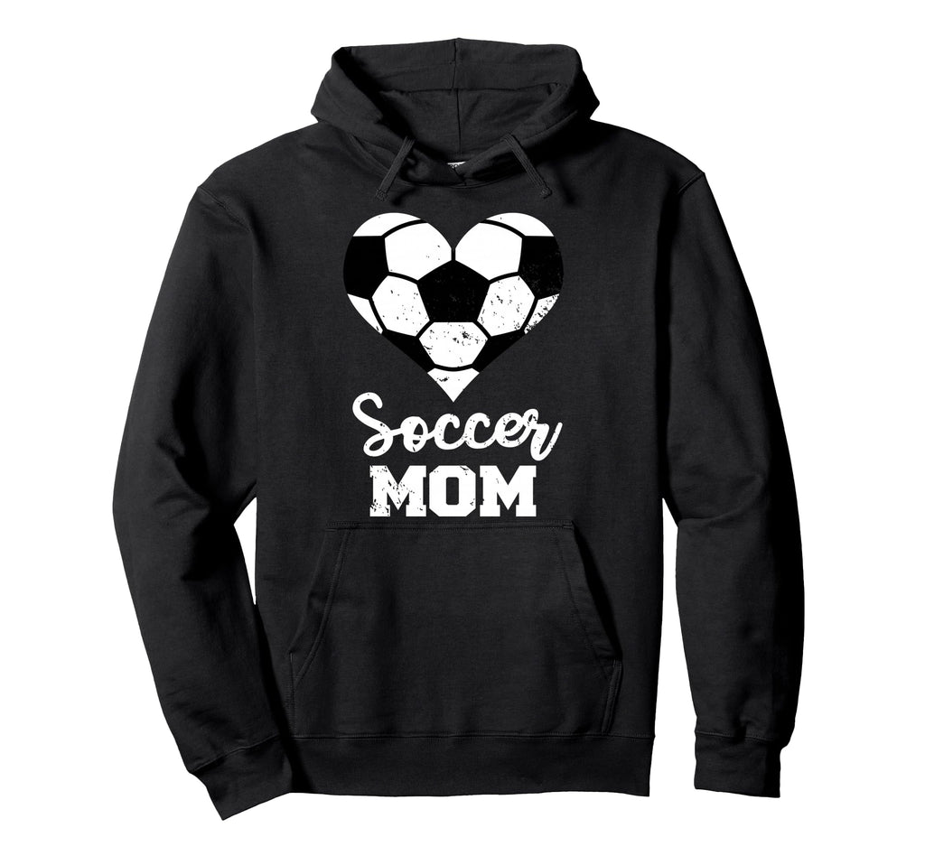 Soccer Mom Heart Funny Soccer Player Mom Hoodie - Unique Graphic Unisex