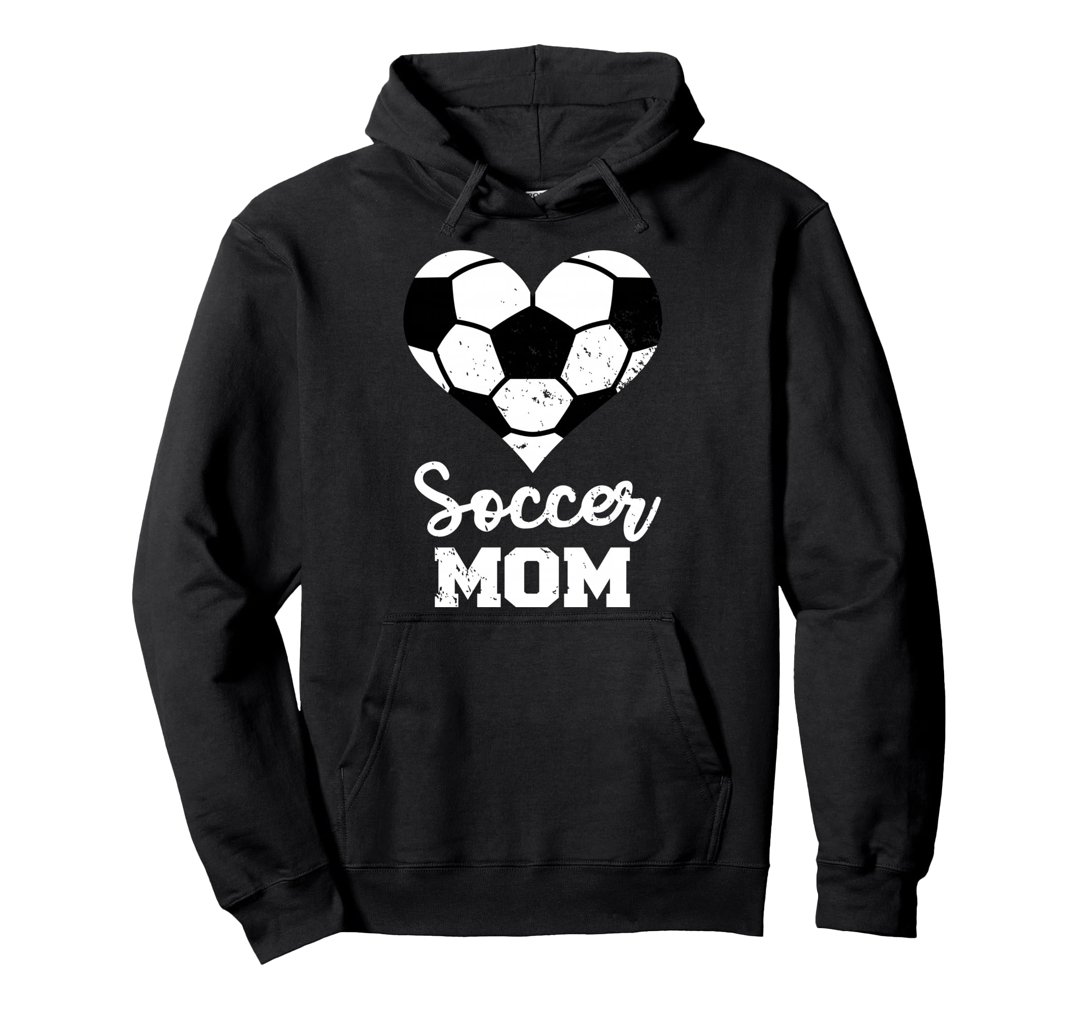Soccer Mom Heart Funny Soccer Player Mom Hoodie - Unique Graphic Unisex