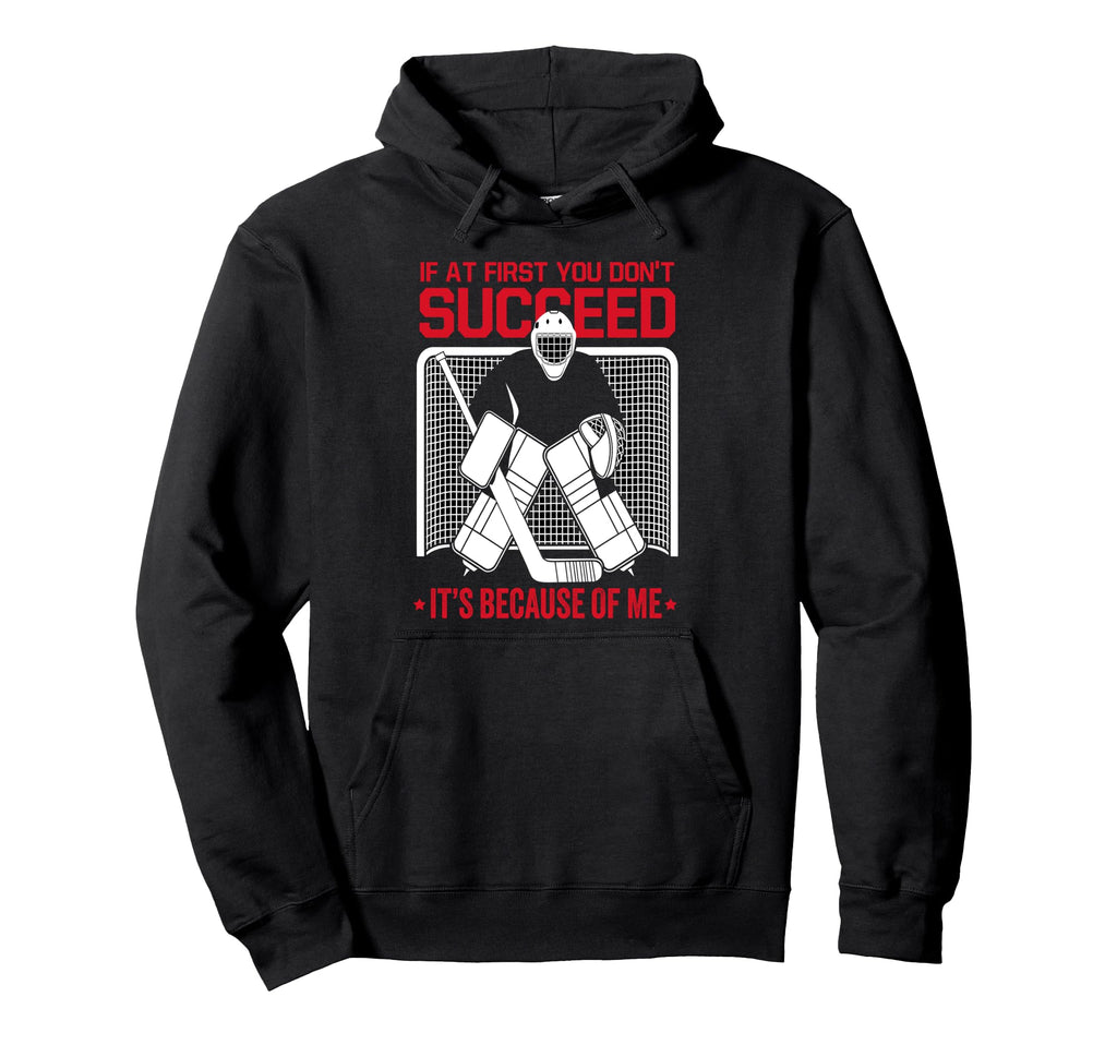 Hockey Goalie Ice Hockey Goalkeeper Hoodie - Minimalist Print for Adults