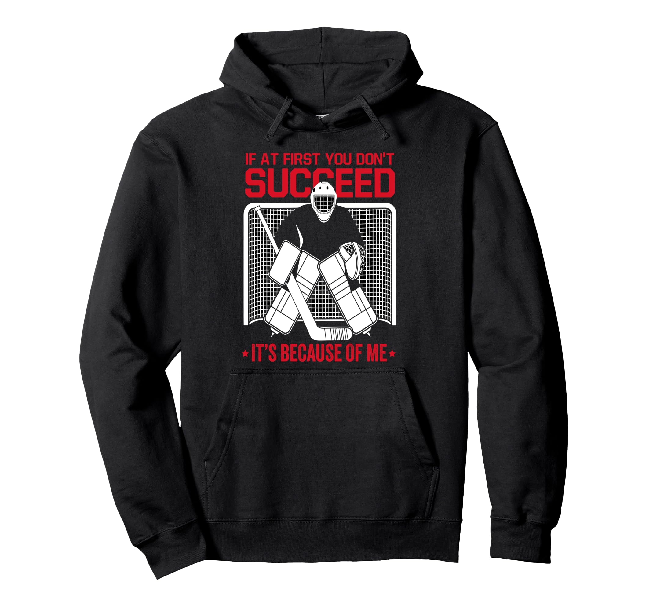 Hockey Goalie Ice Hockey Goalkeeper Hoodie - Minimalist Print for Adults