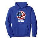 American Flag Soccer Mom Soccer Hoodie - Graphic Print Unisex