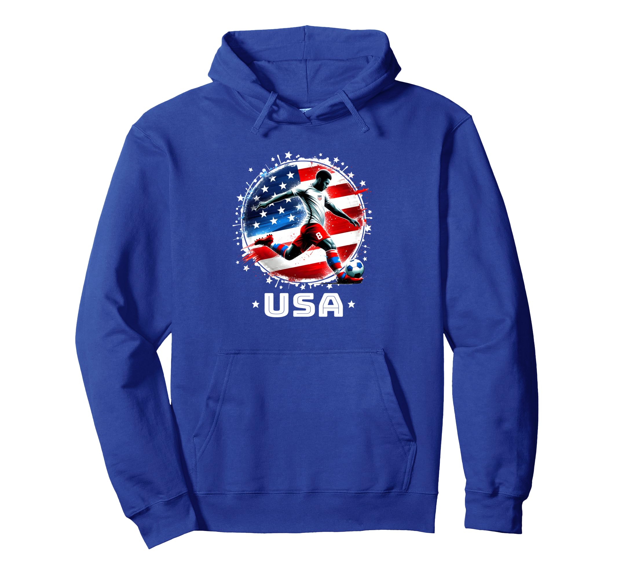 American Flag Soccer Mom Soccer Hoodie - Graphic Print Unisex