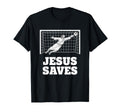 Christian Jesus Saves Soccer T-Shirt - Aesthetic Graphic Men Women