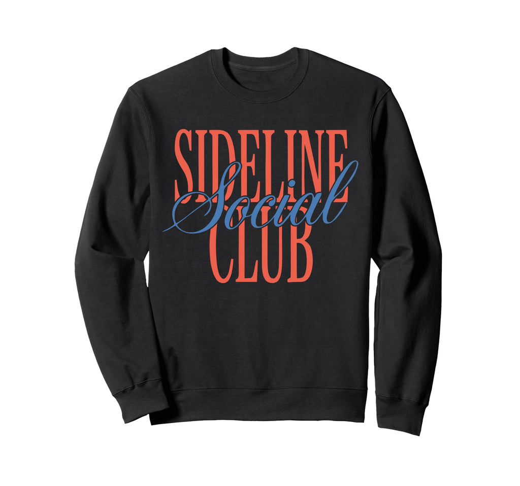 Sideline Social Club Baseball Sweatshirt - Minimalist Print Men Women