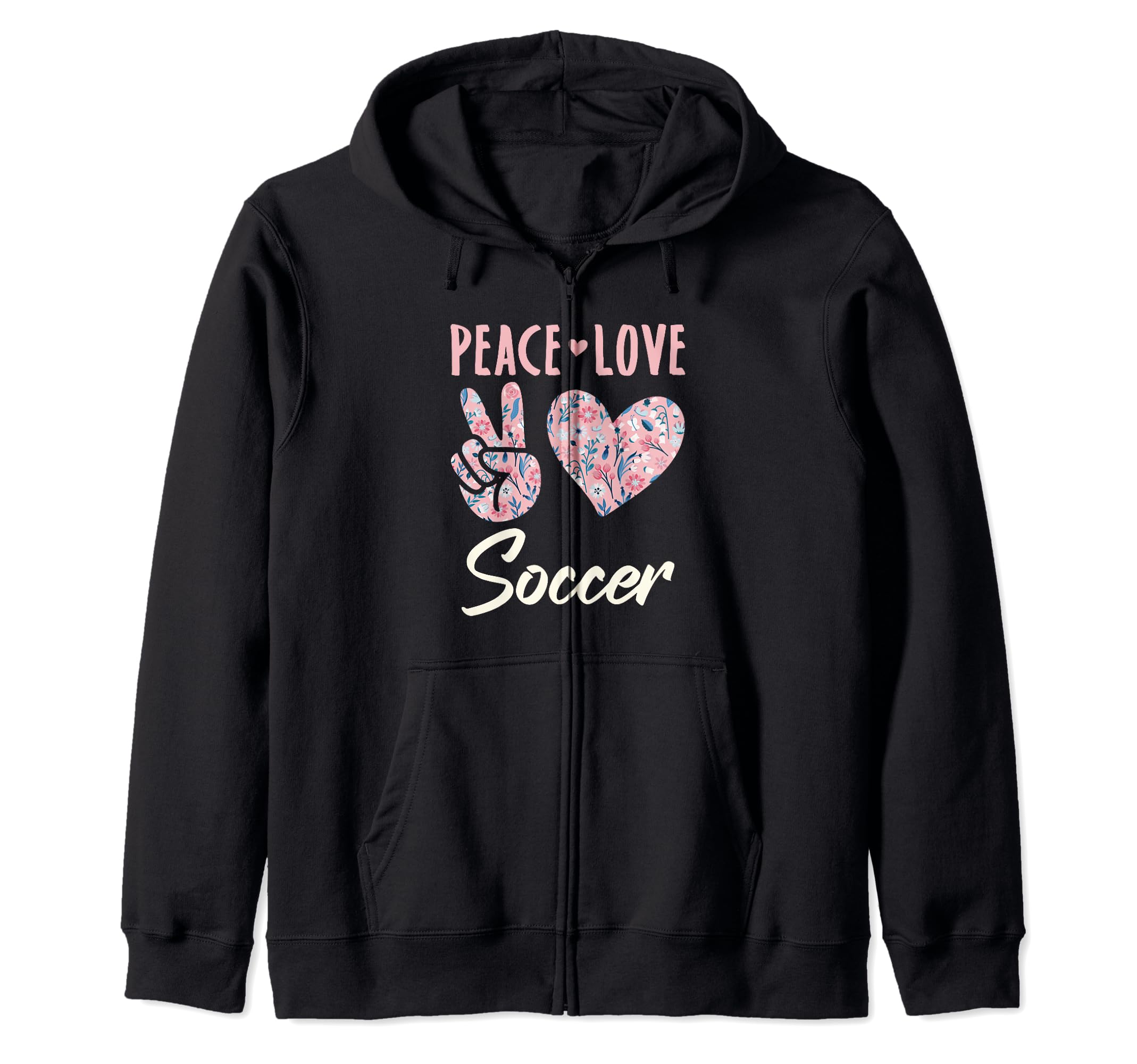 Peace Love Soccer Gifts And Hoodie - Fun Novelty Design for Adults