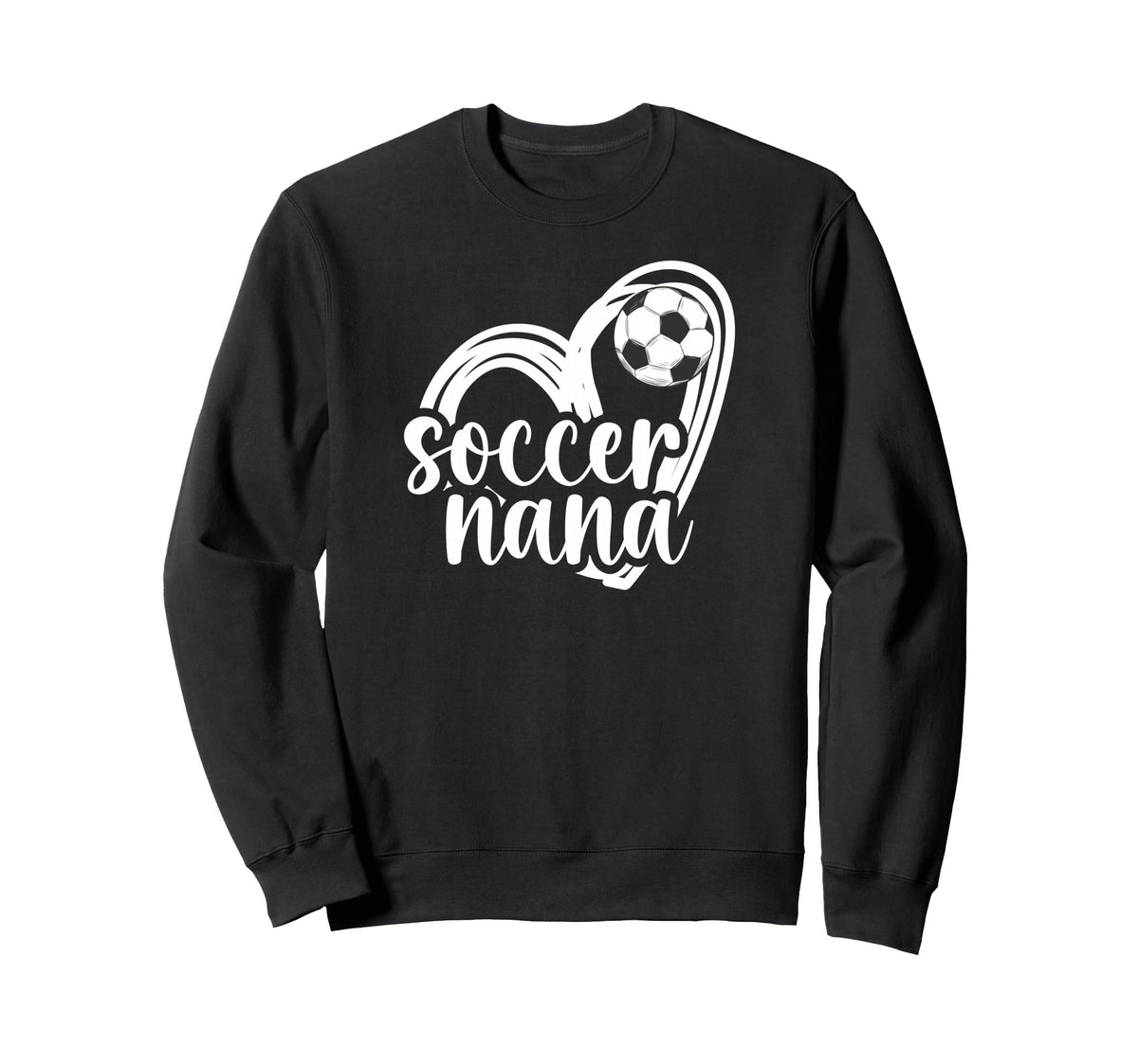 Soccer Nana Heart Grandma Nana Sweatshirt - Custom Art Print Men Women