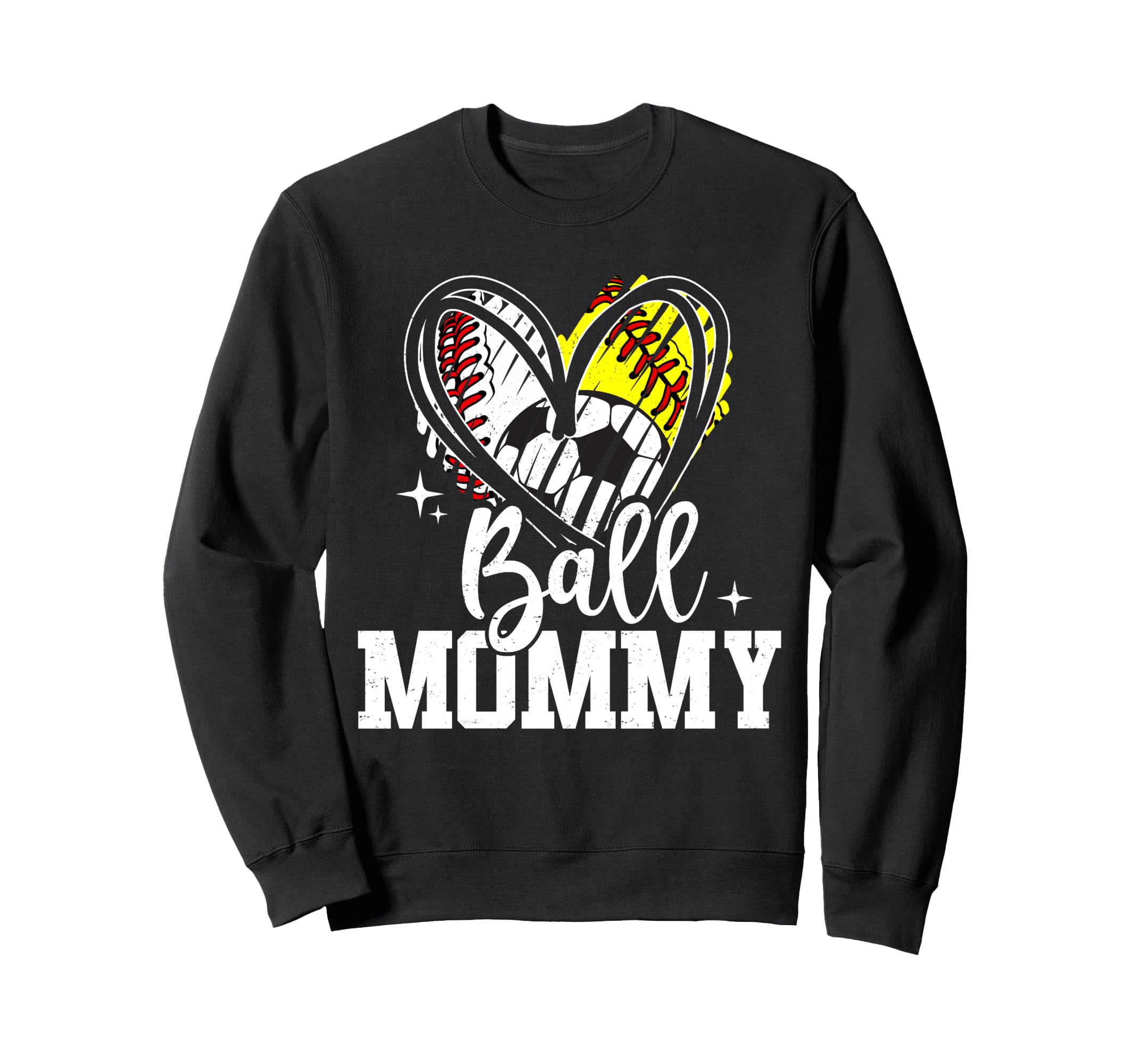 Ball Mommy Baseball Softball Soccer Sweatshirt - Fun Novelty Design Unisex