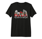 My Heart Is That Field Soccer Mom T-Shirt - Graphic Print for Adults