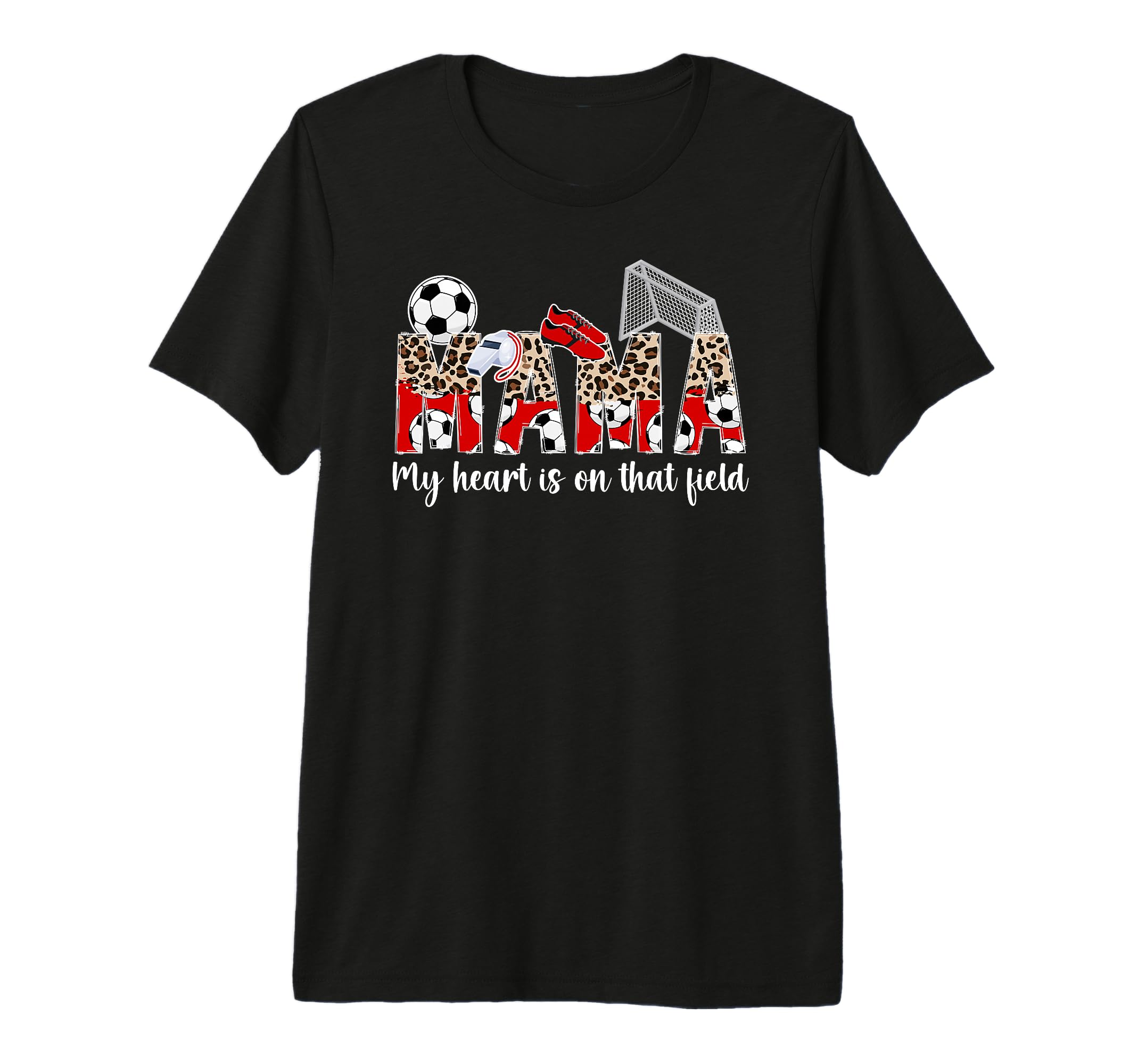 My Heart Is That Field Soccer Mom T-Shirt - Graphic Print for Adults