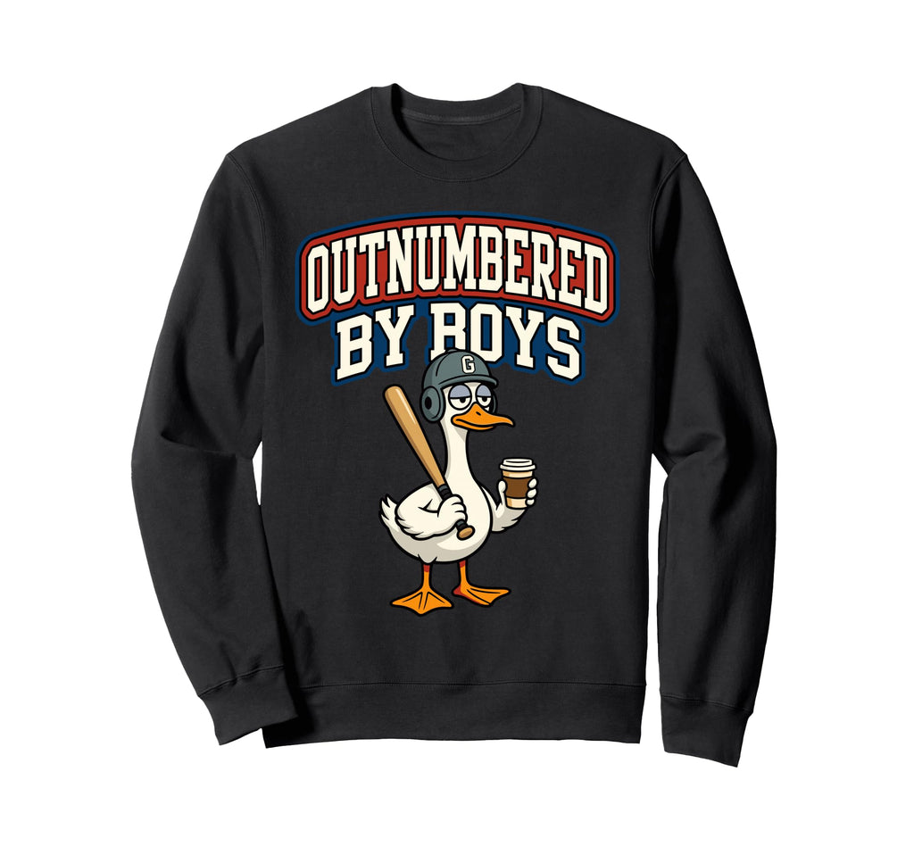 Outnumbered Funny Mom Goose Sweatshirt - Casual Everyday Wear Unisex