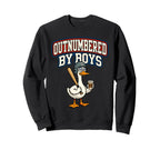 Outnumbered Funny Mom Goose Sweatshirt - Casual Everyday Wear Unisex