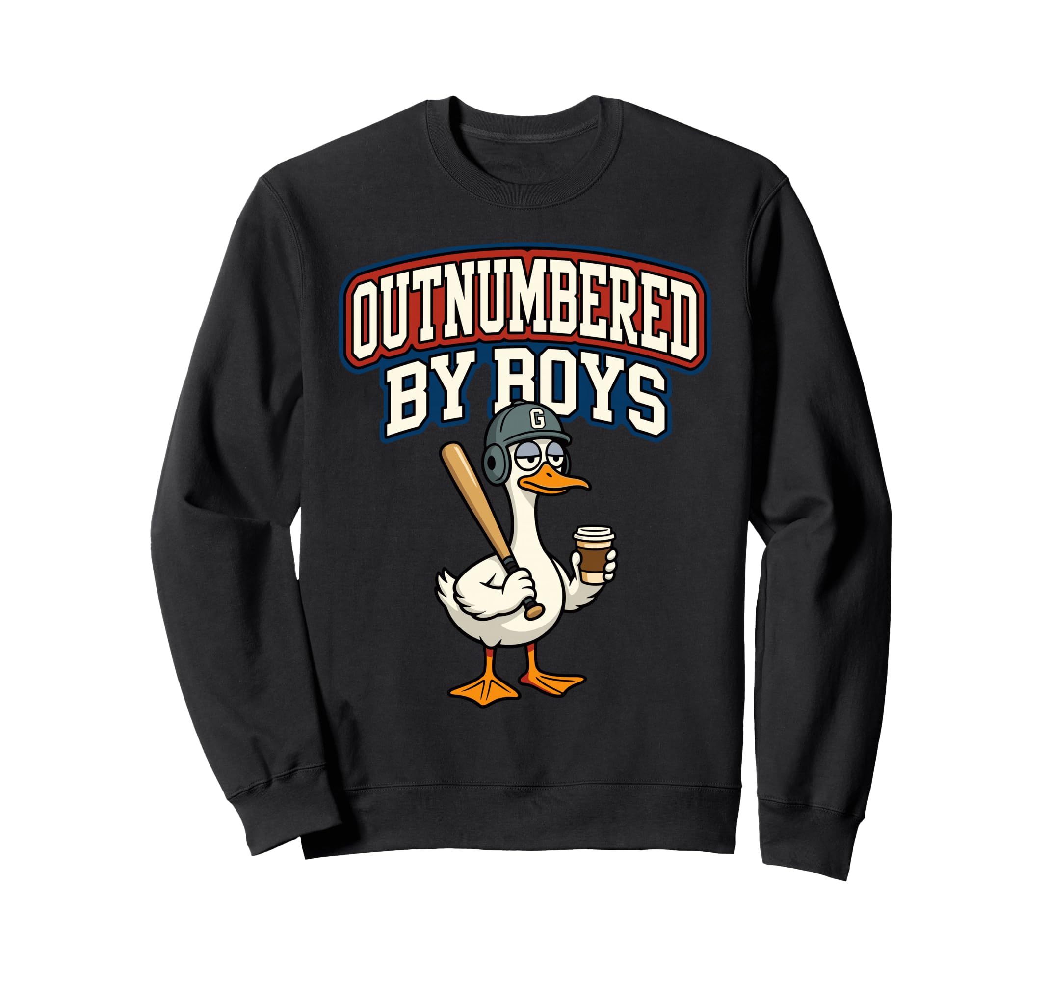 Outnumbered Funny Mom Goose Sweatshirt - Casual Everyday Wear Unisex