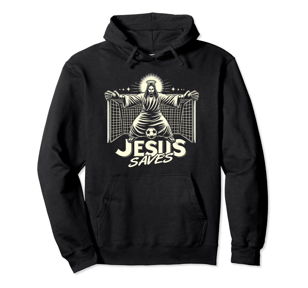 Jesus Saves Soccer Goalie Hoodie - Custom Art Print Unisex