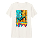 4Th July Ice Cream Drip Soccer Patriotic T-Shirt - Graphic Print Men Women