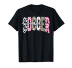 Soccer Nana Game Day Stripes Leopard T-Shirt - Streetwear Style Men Women