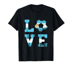 Argentina Love Ball Argentina Soccer T-Shirt - Streetwear Style Men Women