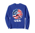 American Flag Soccer Player Teen Sweatshirt - Trendy Graphic for Adults