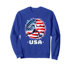 American Flag Soccer Player Teen Sweatshirt - Trendy Graphic for Adults