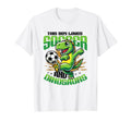 This Loves Soccer And Dinosaurs T-Shirt - Fun Novelty Design Men Women