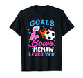 Gender Reveal Goals Or Bows Memaw T-Shirt - Custom Art Print Men Women