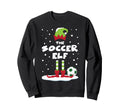 Snowy Soccer Elf Matching Family Costume Sweatshirt - Graphic Print Unisex